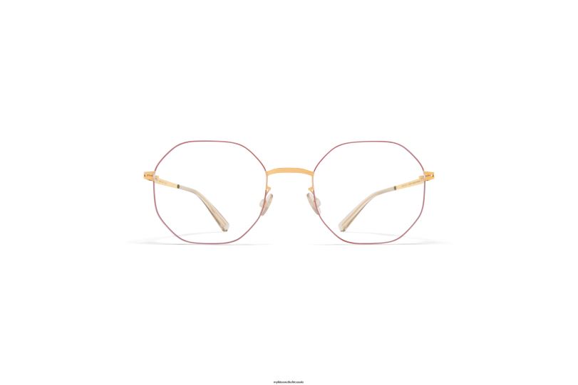Frame: Gold/Coral Red MYKITA KAORI 6H866568 Lessrim
