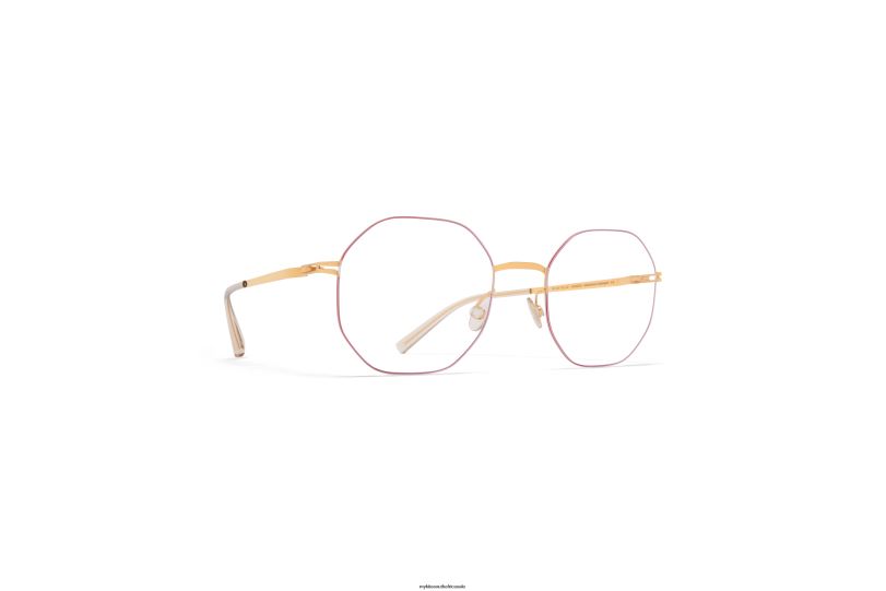 Frame: Gold/Coral Red MYKITA KAORI 6H866568 Lessrim