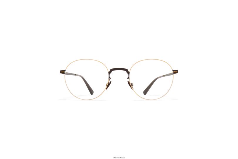 Frame: Gold/Dark Brown MYKITA AKEMI 6H866689 Lessrim
