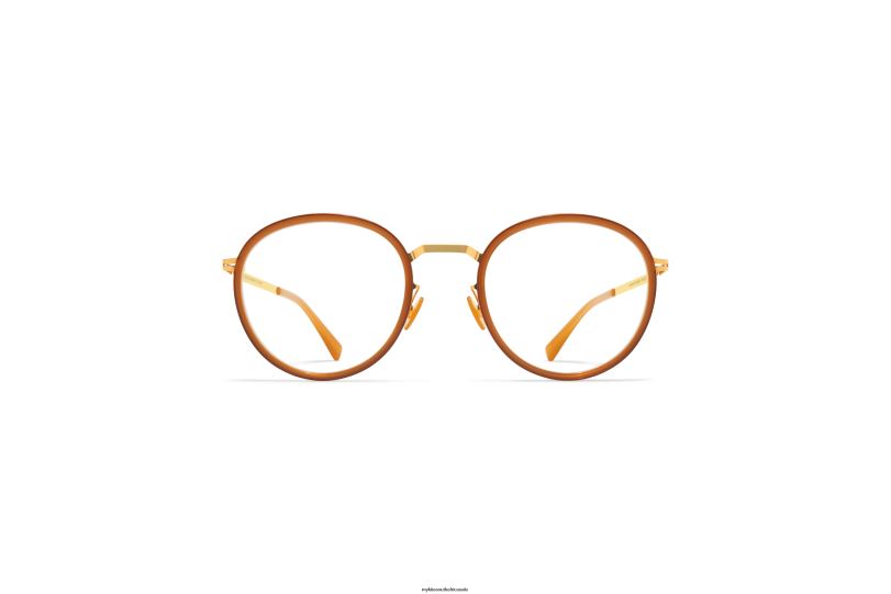 Frame: A56 Glossy Gold/Brown Dark Bro MYKITA TUVA 6H866679 Lite