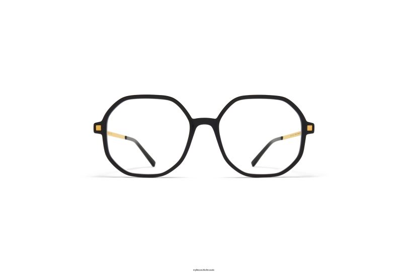 Frame: C6 Black/Glossy Gold MYKITA HILLA 6H866380 Lite