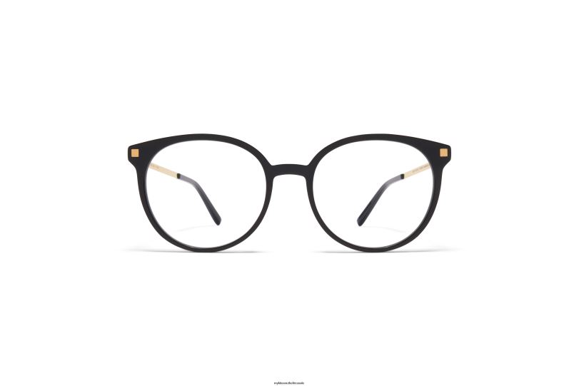 Frame: C6 Black/Glossy Gold MYKITA JULLA 6H866631 Lite