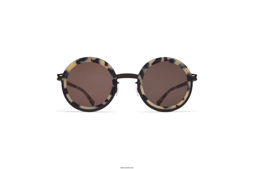 Frame: A23 Black/Cream Cook|Lens: Brown Solid MYKITA PHILLYS 6H866188 Acetate