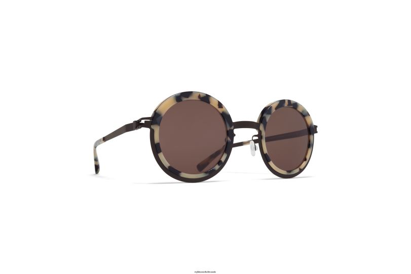 Frame: A23 Black/Cream Cook|Lens: Brown Solid MYKITA PHILLYS 6H866188 Acetate