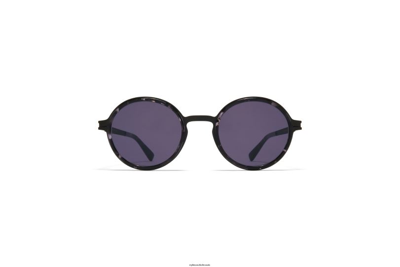 Frame: A50 Black/Black Havana|Lens: Cool Grey Solid MYKITA DAYO 6H866184 Acetate