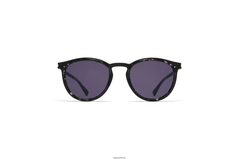 Frame: A50 Black/Black Havana|Lens: Cool Grey Solid MYKITA SIWA 6H866235 Acetate