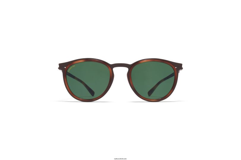 Frame: A61 Dark Brown/Zanzibar|Lens: Polarized Pro Green 15 MYKITA SIWA 6H866233 Acetate