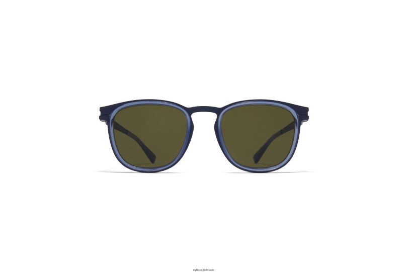 Frame: A62 Indigo/Deep Ocean|Lens: Raw Green Solid MYKITA CANTARA 6H866156 Acetate