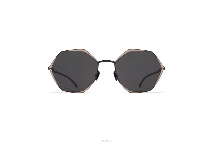 Frame: Black/Sand|Lens: Dark Grey Solid MYKITA ALESSIA 6H866103 Decades