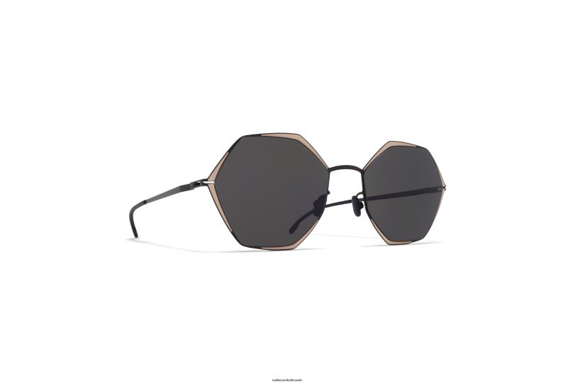 Frame: Black/Sand|Lens: Dark Grey Solid MYKITA ALESSIA 6H866103 Decades