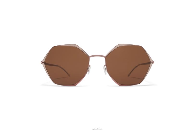 Frame: Purple Bronze/Sand/Clay|Lens: Brown Solid MYKITA ALESSIA 6H866106 Decades