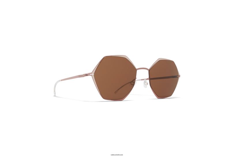 Frame: Purple Bronze/Sand/Clay|Lens: Brown Solid MYKITA ALESSIA 6H866106 Decades