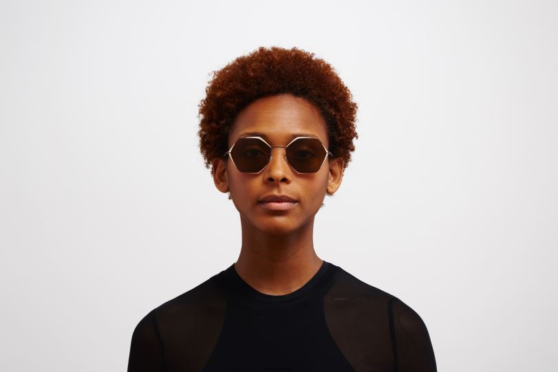 Frame: Purple Bronze/Sand/Clay|Lens: Brown Solid MYKITA ALESSIA 6H866106 Decades