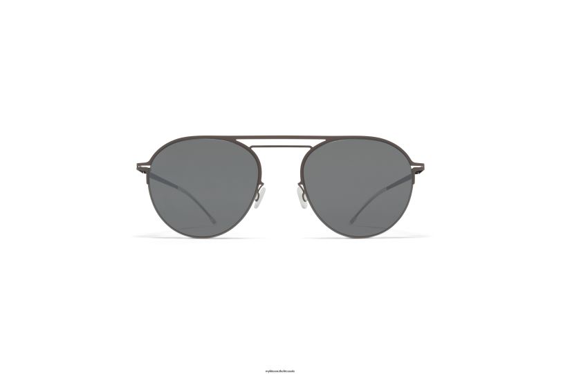 Frame: Shiny Graphite/Mole Grey|Lens: Mirror Black MYKITA DUANE 6H86624 Decades