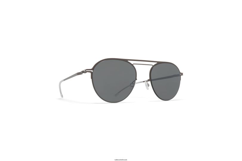 Frame: Shiny Graphite/Mole Grey|Lens: Mirror Black MYKITA DUANE 6H86624 Decades