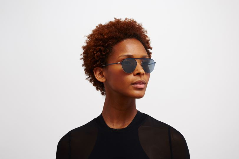 Frame: Silver/Navy|Lens: Light Silver Flash MYKITA DUANE 6H86622 Decades