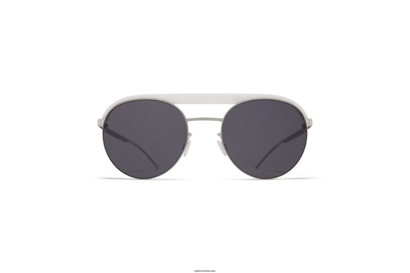 Frame: MH52 Signal White/Shiny Silver|Lens: Leica Black Solid MYKITA ML01 6H86661 Leica