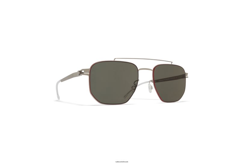 Frame: Matte Silver|Lens: Leica G15 Solid + Red Edges MYKITA ML05 6H86674 Leica