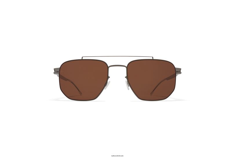 Frame: Shiny Graphite/Safari Green|Lens: Leica Brown Polarised MYKITA ML05 6H86673 Leica