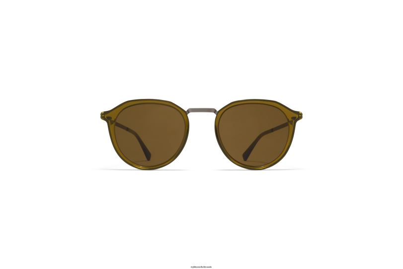 Frame: A67 Graphite/Peridot|Lens: Raw Brown Solid MYKITA PAULSON 6H866216 Lite