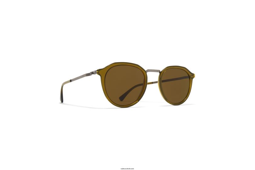Frame: A67 Graphite/Peridot|Lens: Raw Brown Solid MYKITA PAULSON 6H866216 Lite