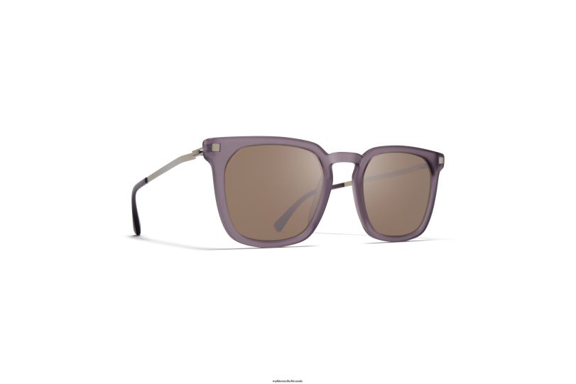 Frame: C100 Matte Smoke/Matte Silver|Lens: Polarized Pro HiCon Brown MYKITA BORGA 6H866116 Lite