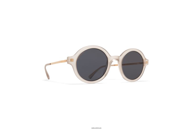 Frame: C101 Matte Champagne/Glossy Go|Lens: Polarized Pro Hi-Con Grey MYKITA ESBO 6H866174 Lite