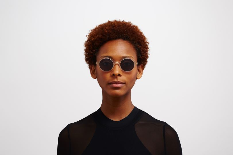 Frame: C101 Matte Champagne/Glossy Go|Lens: Polarized Pro Hi-Con Grey MYKITA ESBO 6H866174 Lite