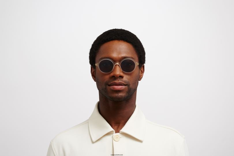 Frame: C101 Matte Champagne/Glossy Go|Lens: Polarized Pro Hi-Con Grey MYKITA ESBO 6H866174 Lite