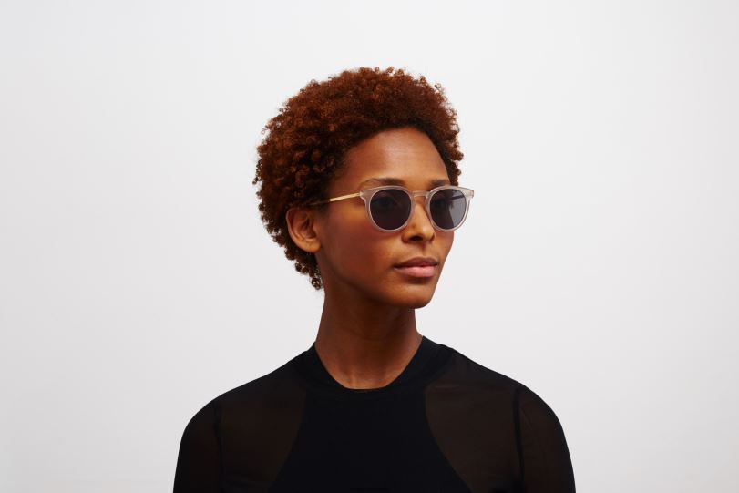 Frame: C101 Matte Champagne/Glossy Go|Lens: Polarized Pro Hi-Con Grey MYKITA LAHTI 6H866205 Lite