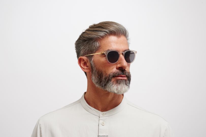 Frame: C101 Matte Champagne/Glossy Go|Lens: Polarized Pro Hi-Con Grey MYKITA LAHTI 6H866205 Lite