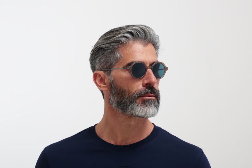 Frame: C106 Matte Taupe/Shiny Graphit|Lens: Polarized Pro Ocean Blue MYKITA ESBO 6H866178 Lite