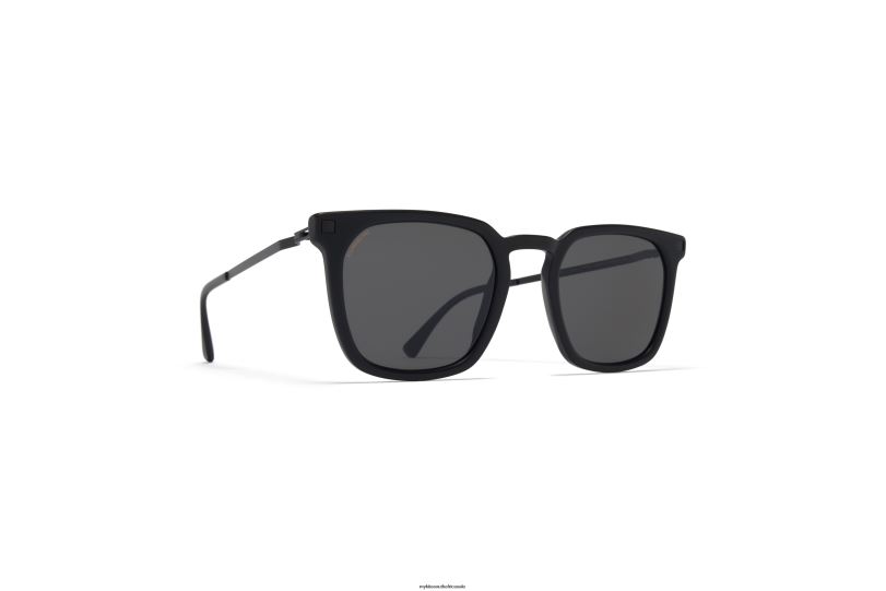 Frame: C98 Matte Black/Black|Lens: Polarized Pro Hi-Con Grey MYKITA BORGA 6H866113 Lite