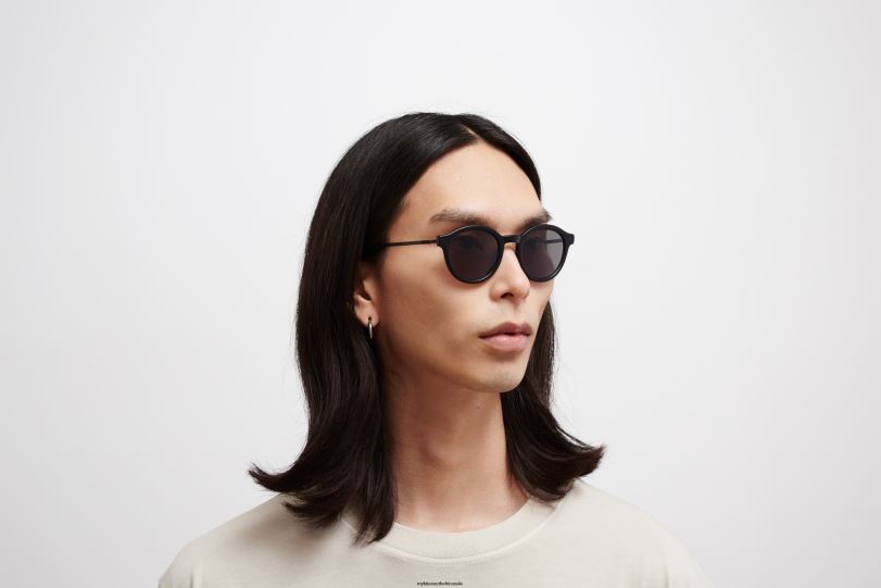 Frame: C98 Matte Black/Black|Lens: Polarized Pro Hi-Con Grey MYKITA KETILL 6H866200 Lite