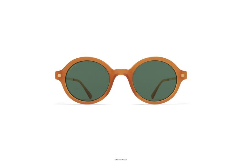 Frame: C99 Brown Dark Brown/Glossy Go|Lens: Polarized Pro Green 15 MYKITA ESBO 6H866177 Lite