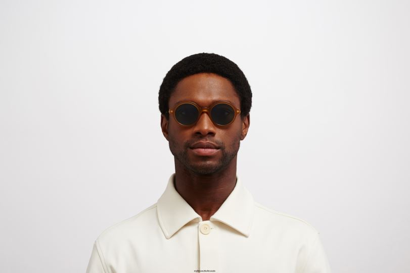 Frame: C99 Brown Dark Brown/Glossy Go|Lens: Polarized Pro Green 15 MYKITA ESBO 6H866177 Lite