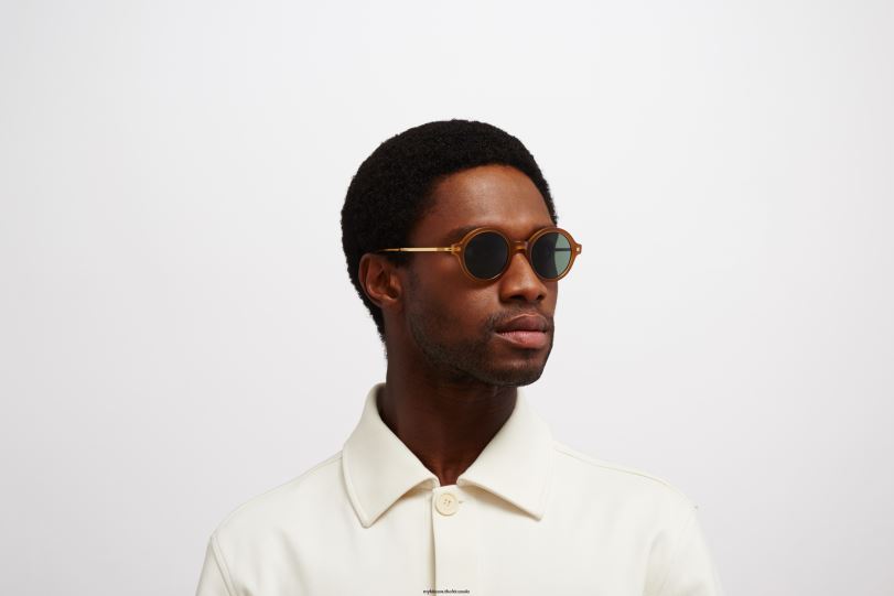 Frame: C99 Brown Dark Brown/Glossy Go|Lens: Polarized Pro Green 15 MYKITA ESBO 6H866177 Lite