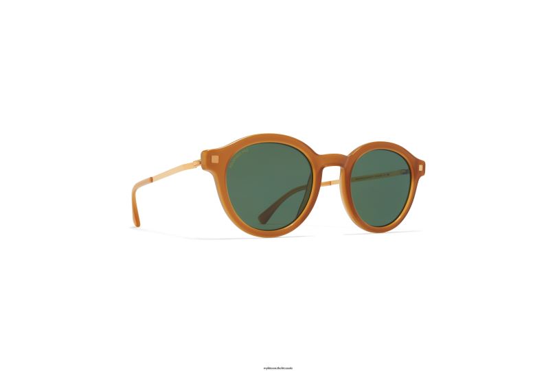 Frame: C99 Brown/Dark Brown/Glossy Go|Lens: Polarized Pro Green 15 MYKITA KETILL 6H866199 Lite