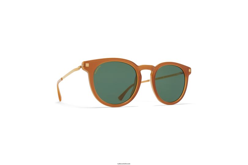 Frame: C99 Brown Dark Brown/Glossy Go|Lens: Polarized Pro Green 15 MYKITA LAHTI 6H866202 Lite