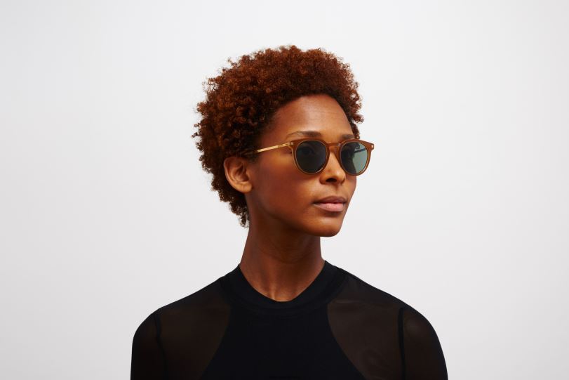 Frame: C99 Brown Dark Brown/Glossy Go|Lens: Polarized Pro Green 15 MYKITA LAHTI 6H866202 Lite