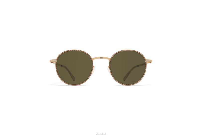 Frame: Champagne Gold/Black|Lens: Raw Green Solid