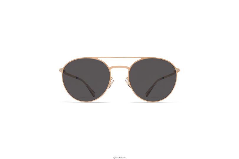 Frame: Champagne Gold|Lens: Dark Grey Solid MYKITA JULIAN 6H86629 Lite