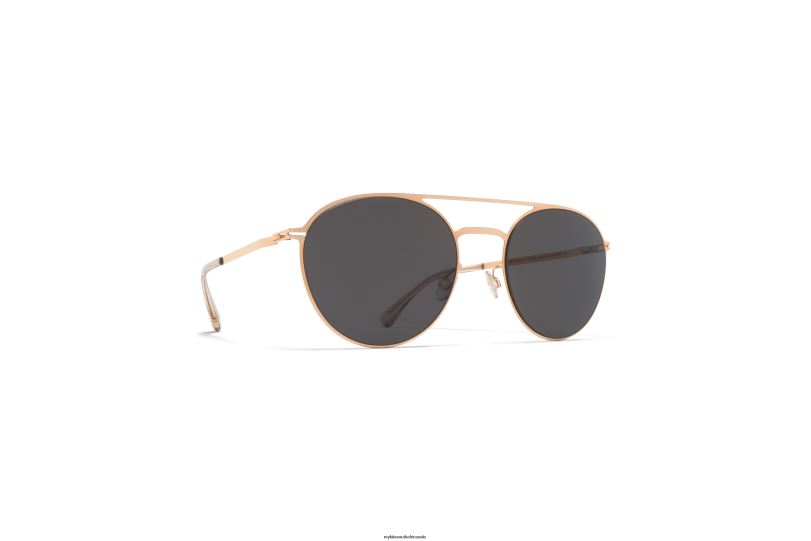Frame: Champagne Gold|Lens: Dark Grey Solid MYKITA JULIAN 6H86629 Lite