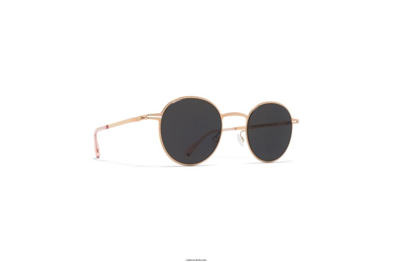Frame: Champagne Gold|Lens: Dark Grey Solid MYKITA NIS 6H866207 Lite