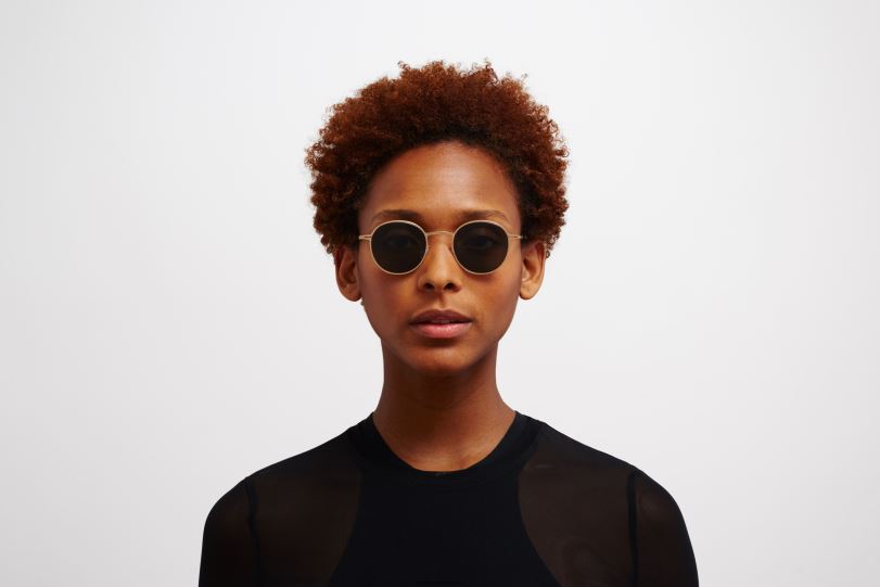 Frame: Champagne Gold|Lens: Dark Grey Solid MYKITA NIS 6H866207 Lite