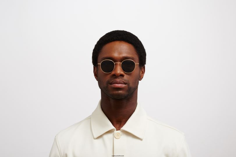 Frame: Champagne Gold|Lens: Dark Grey Solid MYKITA NIS 6H866207 Lite