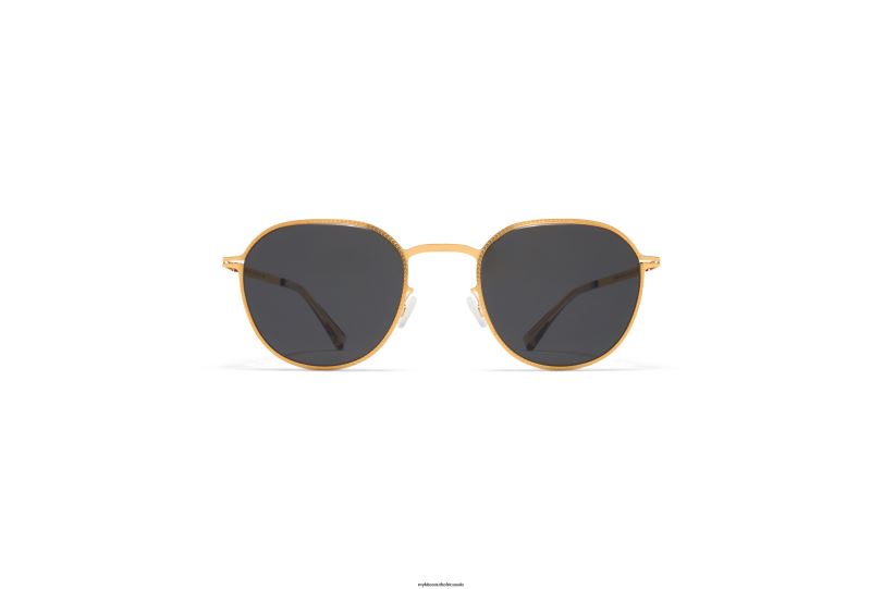 Frame: Glossy Gold|Lens: Dark Grey Solid MYKITA TALVI 6H866217 Lite