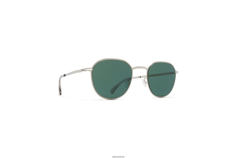 Frame: Shiny Silver|Lens: Dark Green Solid MYKITA TALVI 6H866219 Lite