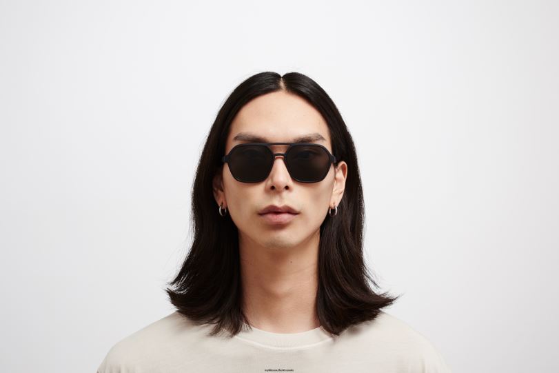 Frame: MD1 Pitch Black|Lens: Dark Grey Solid MYKITA HYDRA 6H86652 Mylon