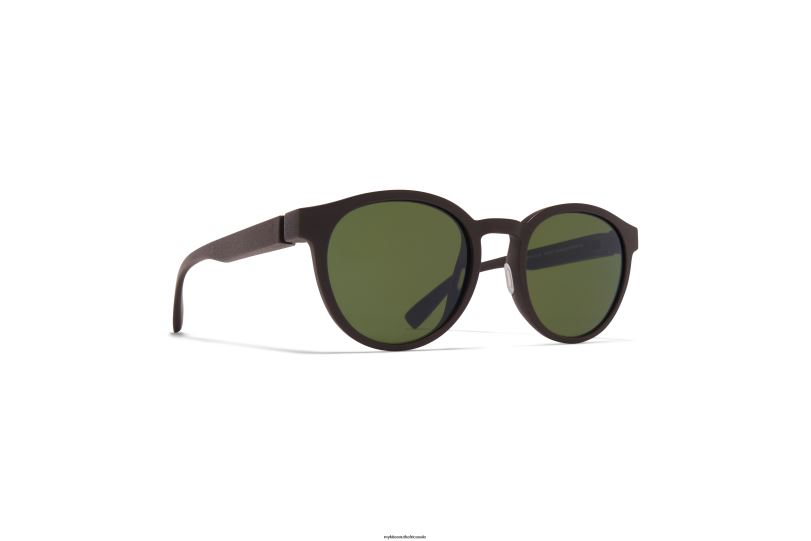 Frame: MD22 Ebony Brown|Lens: Green Solid MYKITA COLEMAN 6H866227 Mylon
